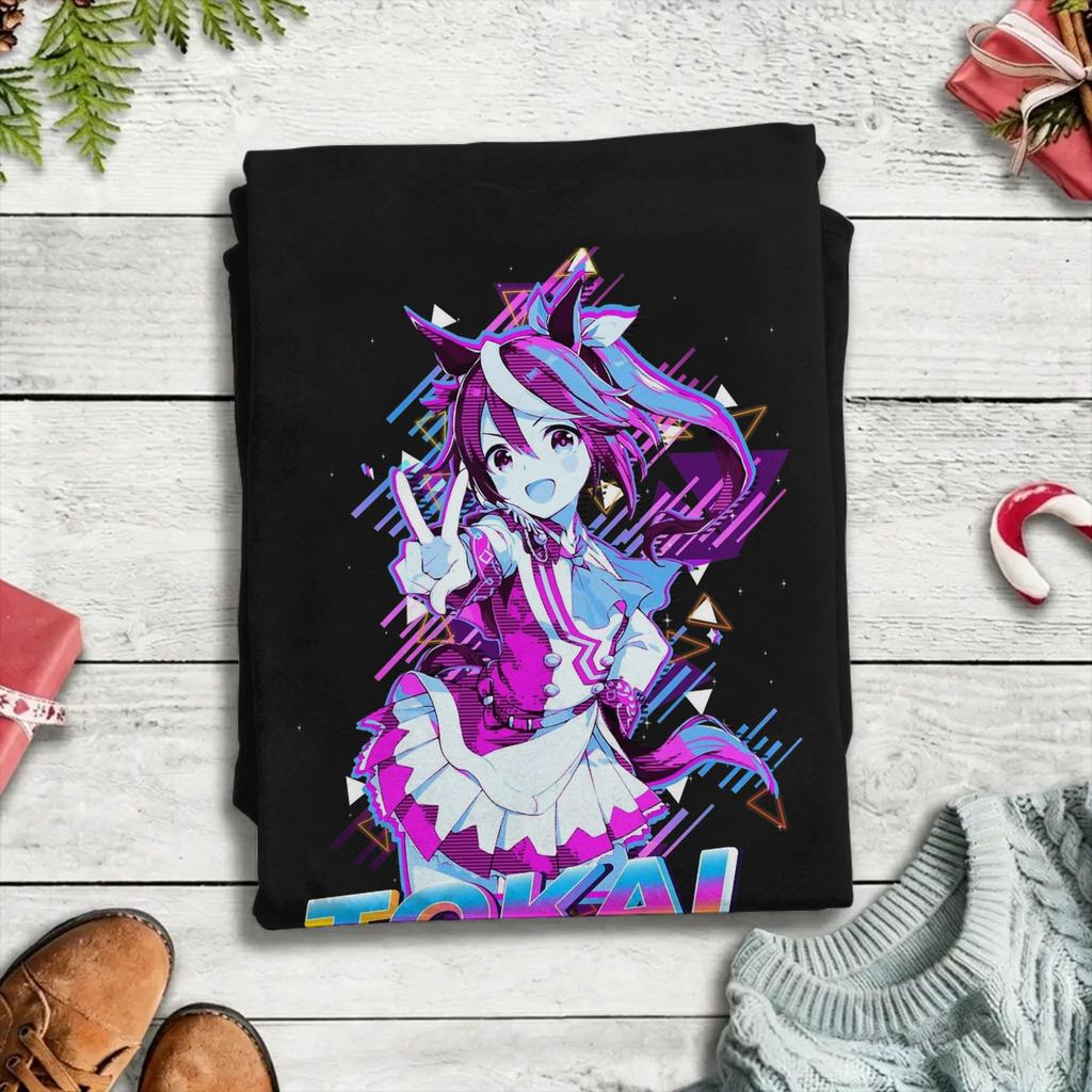 Uma Musume Mejiro McQueen T Shirts for Unisex Unisex Pure Cotton Fashion TShirt Round Neck Tee Shirt Short Sleeve Clothing Classic