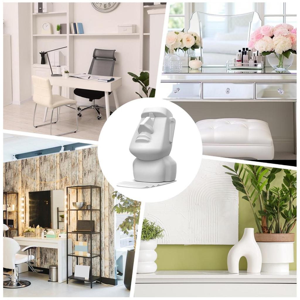 Creative Easter Island Head Statue Figurines Ornament Glasses Stand Holder Easter Island Sunglasses Display Gift for Home Decor