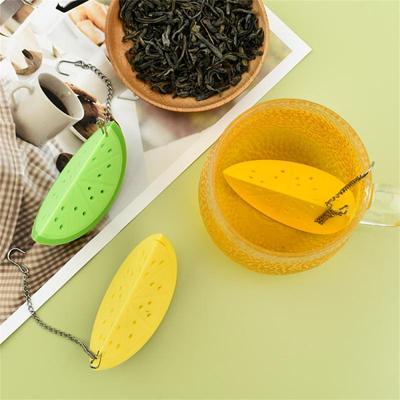 4 STÜCKE Teesieb Silikon Erdbeere Zitrone Design Lose Teeblatt Siebbeutel Kräutergewürzfilter Filterwerkzeuge