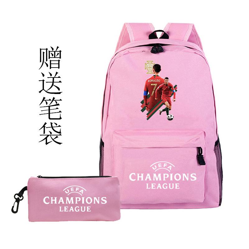 Football Printed Student Backpack Multifunctional Usb Interface Large Capacity Leisure Travel Backpack