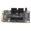 Mini-PCIe zu USB 3.0 Adapter Mini-PCIe zu 4-Port 19-Pin Erweiterungskarte mit SATA-Ladeschnittstelle für Windows für OS X