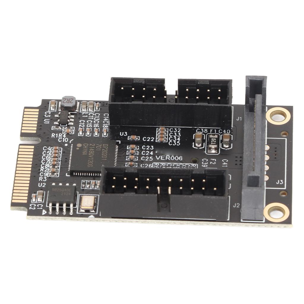 Mini-PCIe zu USB 3.0 Adapter Mini-PCIe zu 4-Port 19-Pin Erweiterungskarte mit SATA-Ladeschnittstelle für Windows für OS X