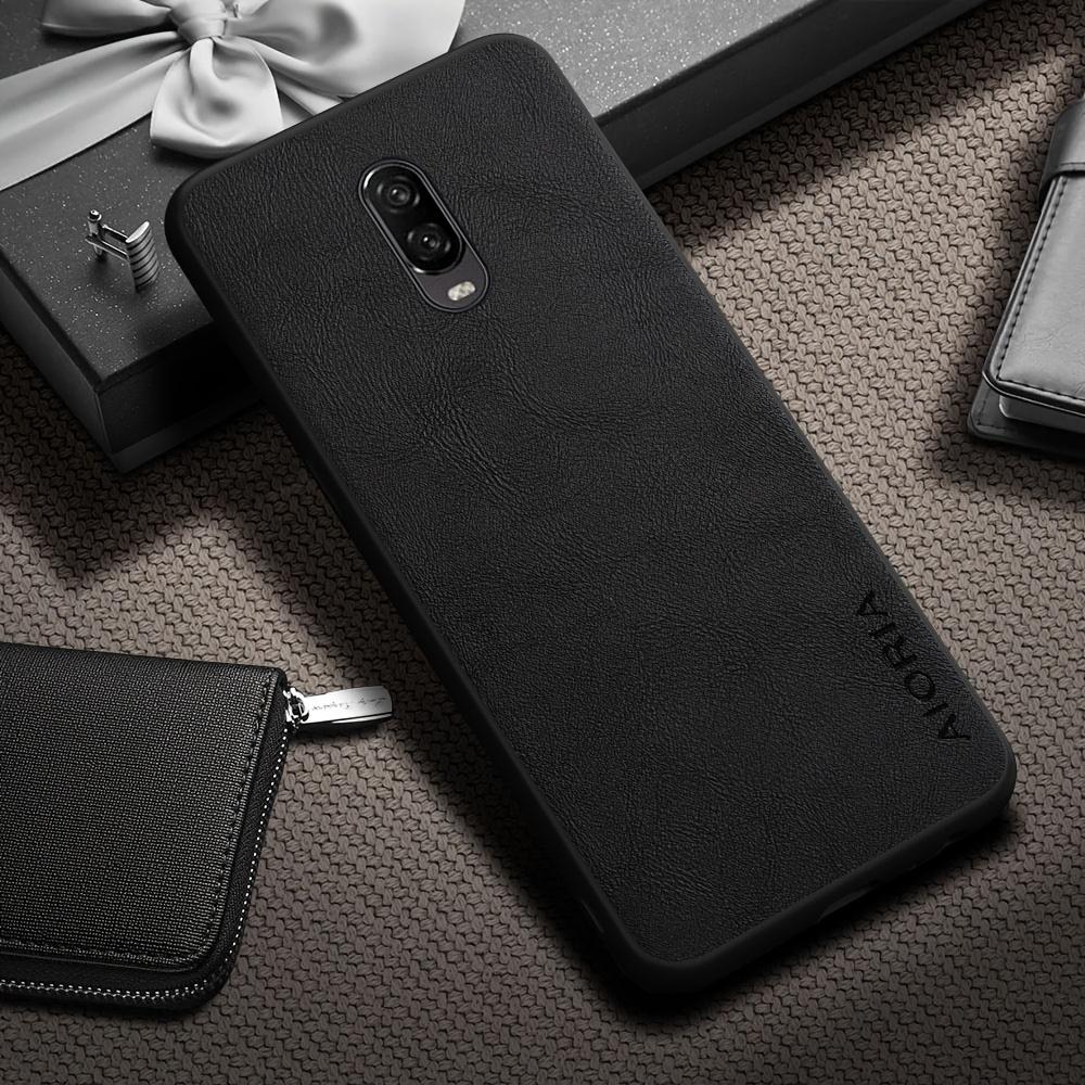Phone Case - Luxury Retro Faux Leather Phone Case for Oneplus 9 8 7 6 Pro 9R 9RT 9 US 6T 8T 7T Pro Matte Soft Bumper Hard Back Cover Fashion Case