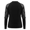 Fashion Womens Color Lace Sexy Casual V-Neck Long Sleeve Top