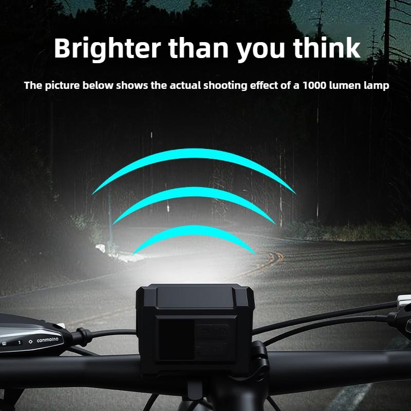 Super Bright Bicycle Front Light USB Charging with High-Low Beam Mode LED Headlamp for Night Riding Safety Accessories