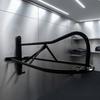 Wall-Mounted Saddle Rack Horizontal Bar Black Metal Space Saving