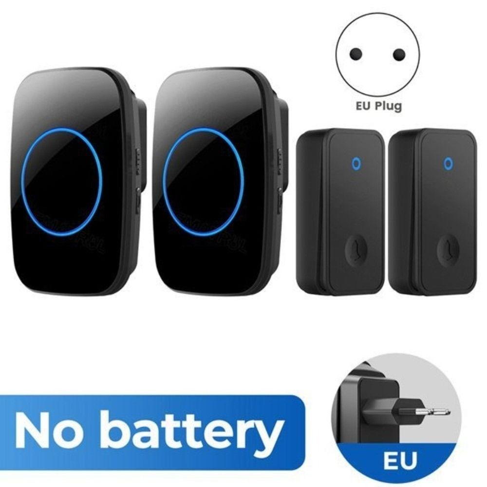 60 Ringtones Wireless Doorbell 150M Range Through Wall Signal Door Bell Chime Remote Control Plastic Self Powered Doorbell