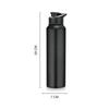 Stainless Steel Water Bottle 1 Ltr For Kids, Boys, Girls, 1 Litre Bottles for Gym, Sports, Fridge Use, School & Office (Sipper Cap - Set of 3, Black)