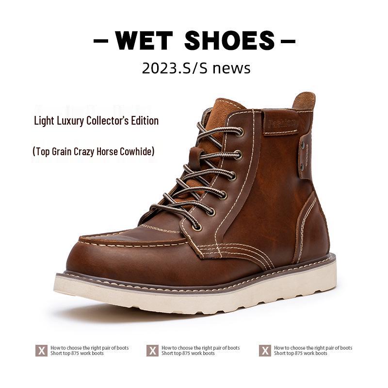 Men's Retro Martin Boots 2025 - Extra Size Spring/Autumn Outdoor Short Work Boots