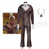Halloween Party Anzug Film Ruby Rhod Cosplay Kostüm Herren Lustiges Outfit Leopard Jumpsuit V-Ausschnitt Bodysuit Bühnen performer Outfit