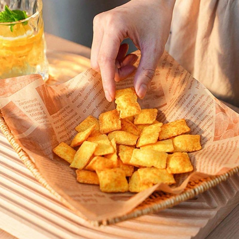 Sandwich Wrapping Paper Oil - Absorbing Burger Liner Greaseproof Coated Film Paper Cooking Sheet Kitchen Gadget Accessory