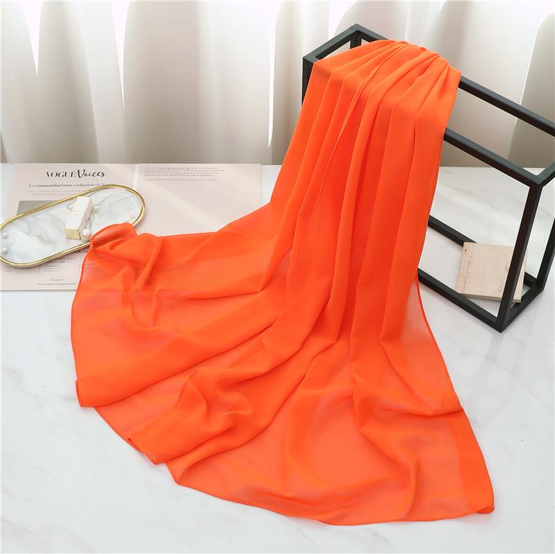 Rechteckiger Chiffon-Schal mit Perlenmuster: Vielseitiges Kopftuch und Schal für Damen.