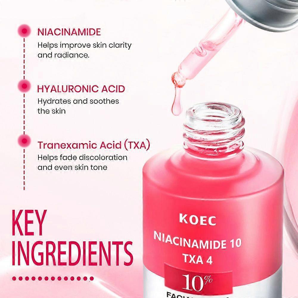 Niacinamide 10 + TXA 4 Serum, Hyaluronic Acid, Tranexamic Acid, Facial Serum for Glass Skin, Clarifying, Radiant Complexion with Natural Color, Christ