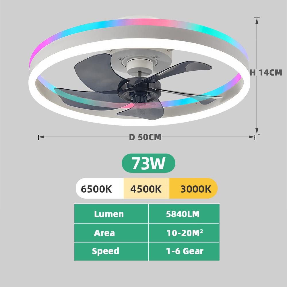 European & American New RGB Popular Fan Light for Cross-Border Trade