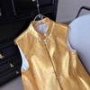 2025 new stand-up collar temperament high-end sense vest women's retro sleeveless vest
