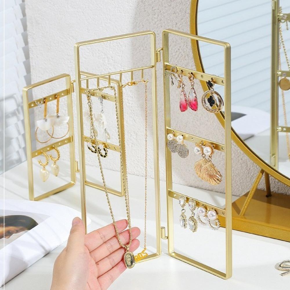 Nordic Style Jewelry Rack Foldable Earrings Storage Shelf Necklace Display Stand  Jewelry Packaging