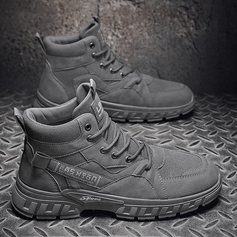 Martin Boots Men's Shoes Winter High-top British Style Retro Medium-top Tooling Boots Outdoor Sports Mountaineering Desert Combat Boots