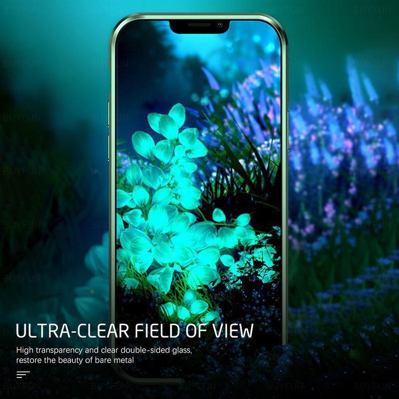 360 Magnetic Adsorption Case with Tempered Glass Full Screen Protector Cover for iPhone 14 13 12 11 Pro Max 14 Plus XS MAX XR XS X 8 7 Plus SE2020