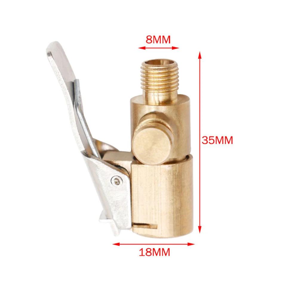 Inflator Pump Valve Connector Deflated Clip-on Adapter Brass Tyre Wheel Tire Air Chuck Tyre Wheel Valve Inflatable Pump Nozzle