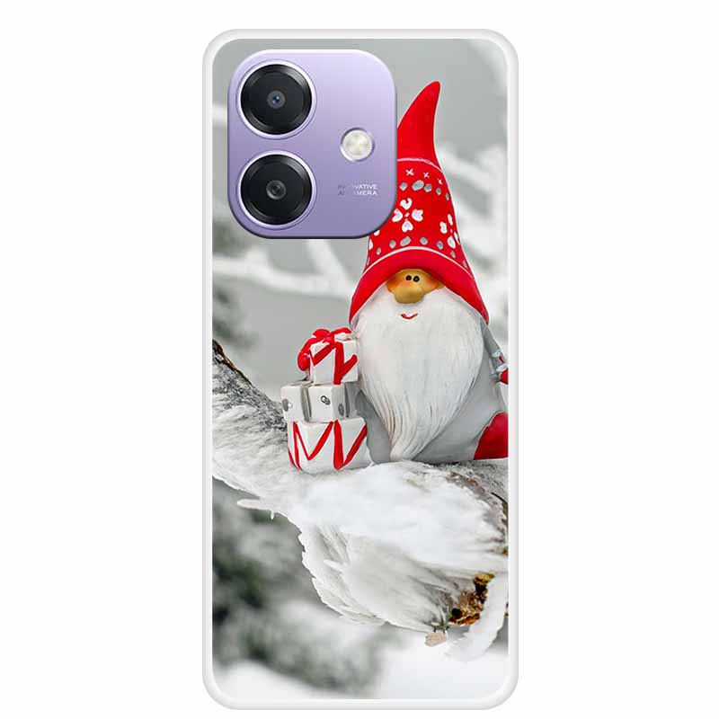 Christmas Phone Cases for OPPO A3 A3x 4G 5G Case Transparent Snowman Soft Santa Claus Silicone Back For A3 A3x TPU Clear Cases