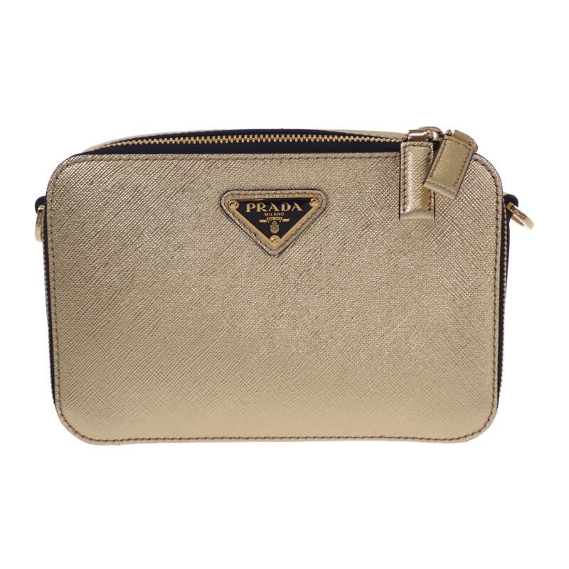 Prada 2VH070 Shoulder Bag Gold Leather Mens