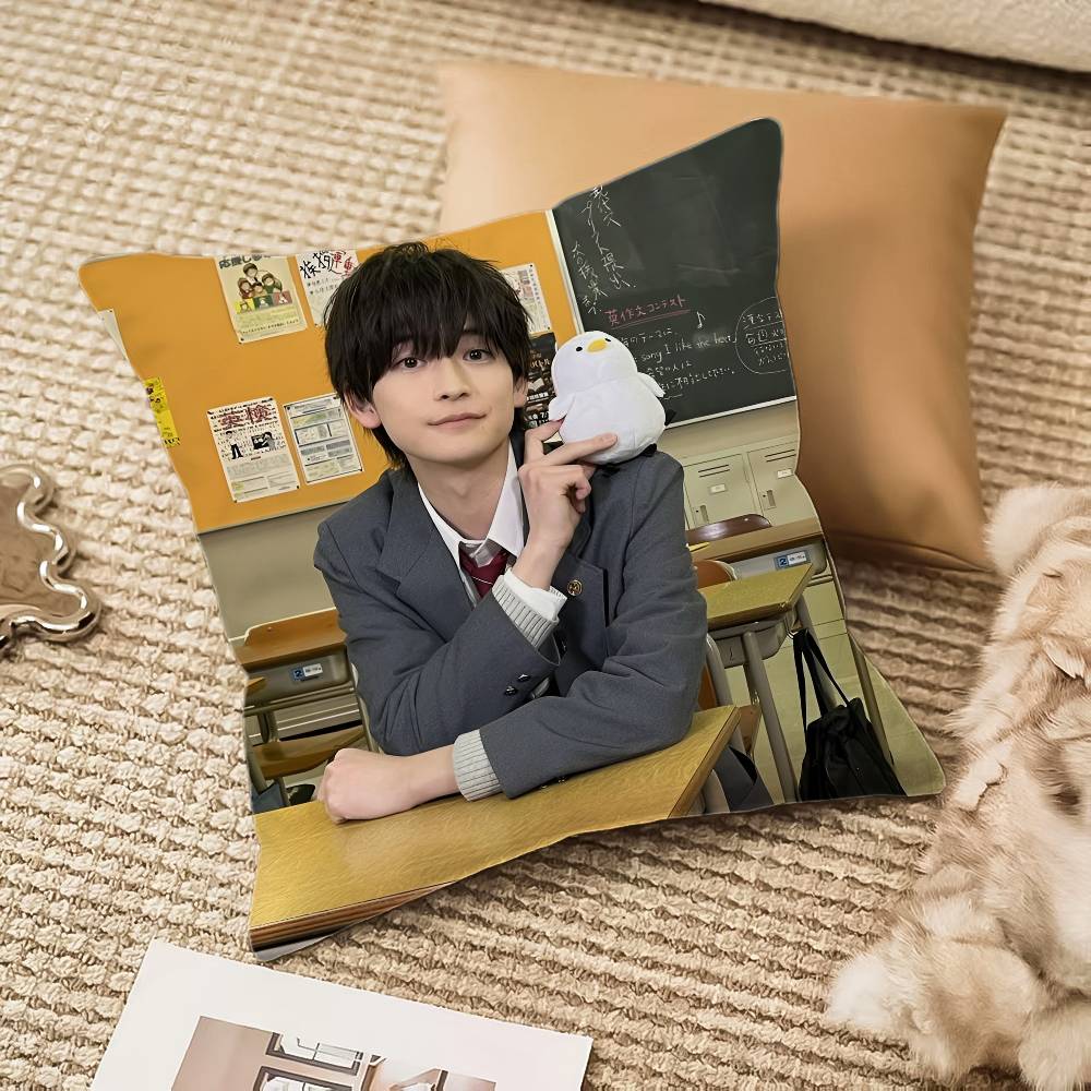 Takahashi Fumiya Pillow Case Anti-dustmite Invisible zipper Sofa Bed 12x12Inch