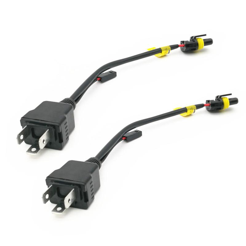 HID Xenon bulb H4 H/L wiring harness controller H4 flexible small relay cable wires H4 Bi-xenon small cable wires