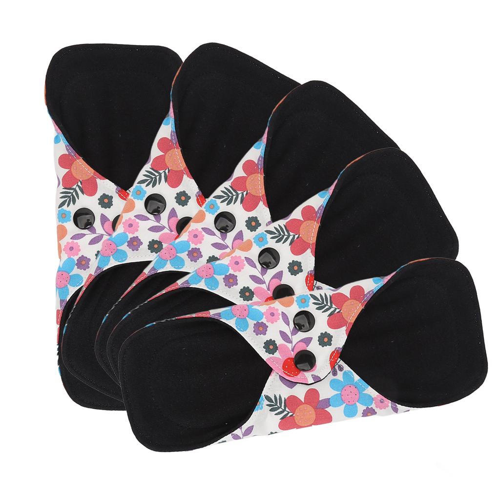 5pcs Reusable Menstrual Pads Breathable Highly Absorbent Cotton Postpartum Sanitary Pad L