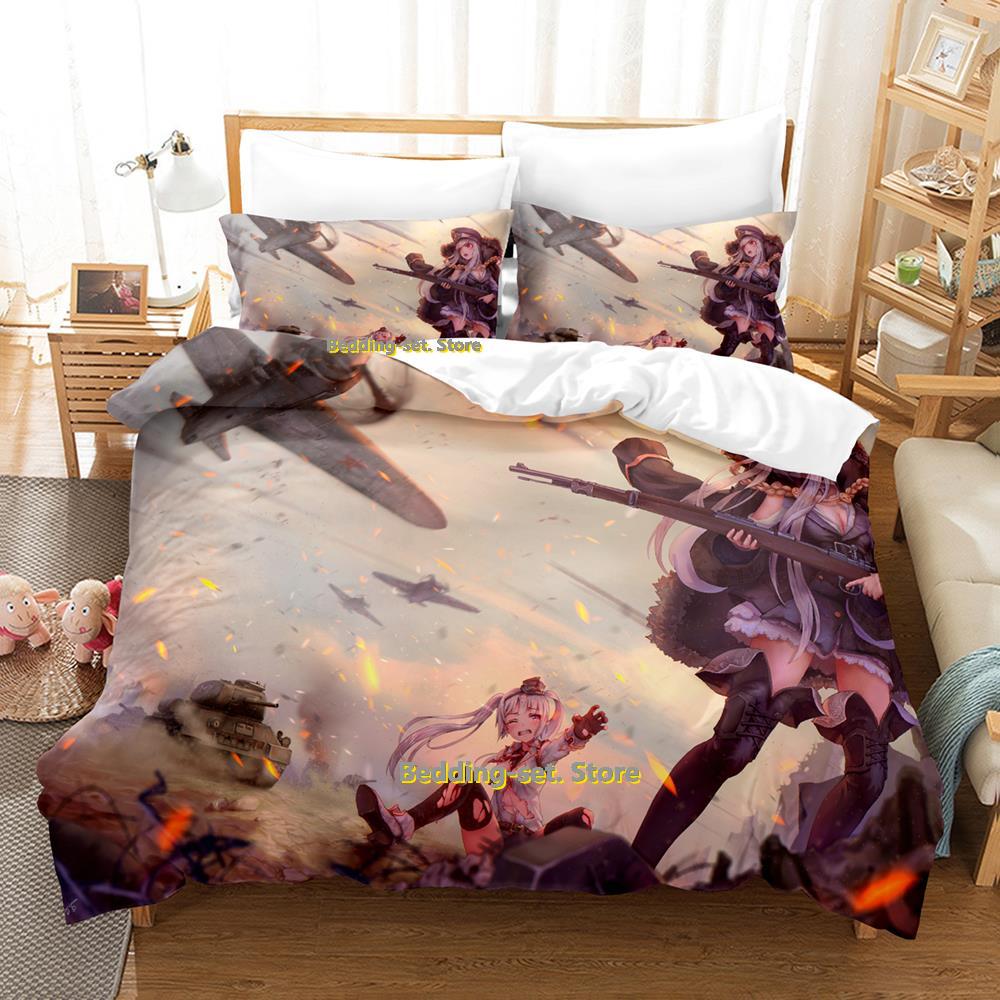 Girls Frontline Bedding Set Single Twin Full Queen King Size Bed Set Adult Kid Bedroom Duvetcover Sets Anime Parure De Lit Bed