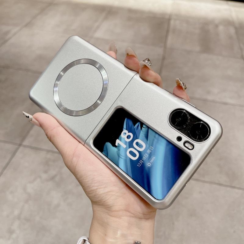 Applicable To OPPOFind N1 Flip Mobile Phone Case New Folding Screen Flip Matte Magnetic Anti-drop Case Thin