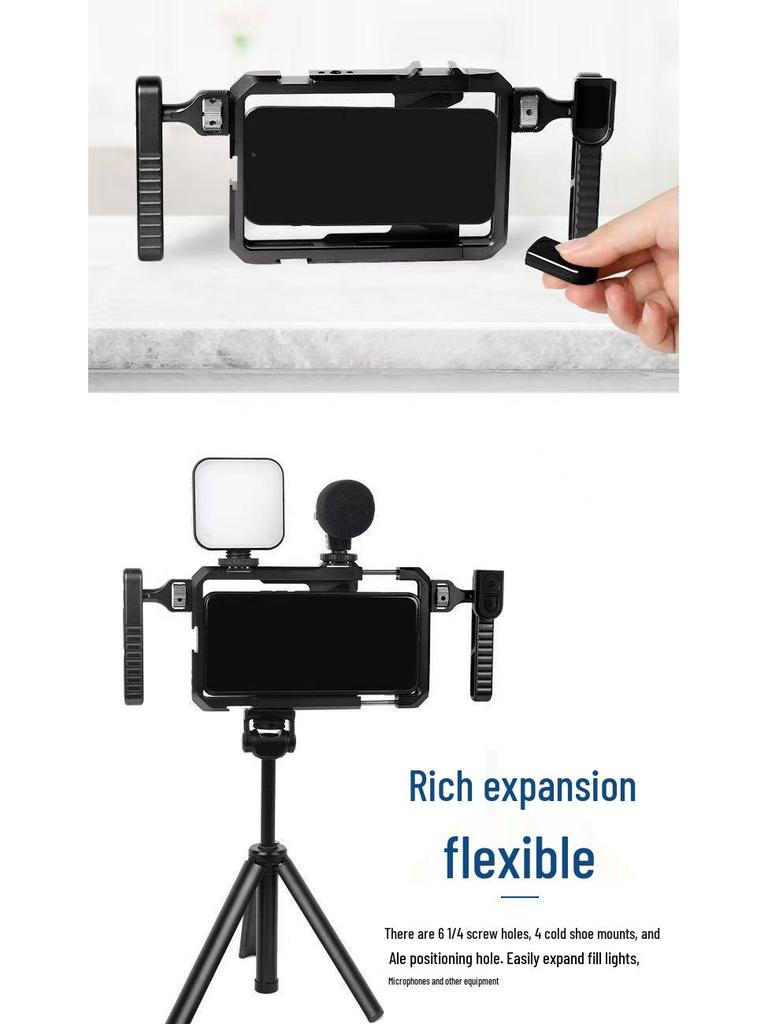 Klec na králíka Bluetooth Mobilní stabilizátor: Univerzální kovové prodloužení pro fotografování a živé vysílání