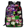 Zim Dib Invader Gaz Cartoon Animated Character Printed Backpack Children