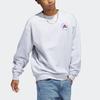 Adidas Bloom Crew Sweatshirt With Floral Print Logo Unisex Tops Light-Hemp-Gray IC7769