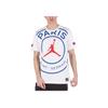 Jordan X Paris Saint-Germain Logo Tee White/Royal/Red Men Streetwear BQ8384-100