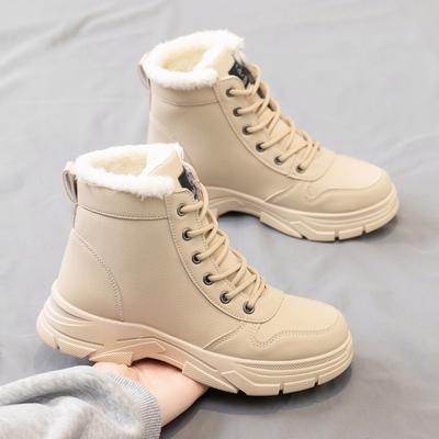 Autumn and Winter Large Size Winter New Snow Boots Short Boots Thermal Cotton Shoes Velvet Martin Boots