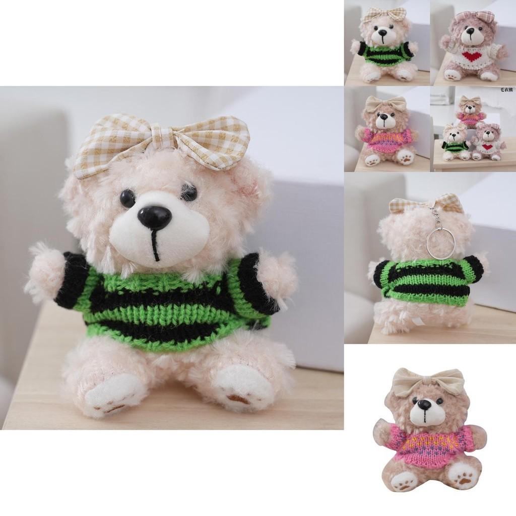 Creative Cartoon Plush Christmas Bear Keychain Charming Accessory For Bags
