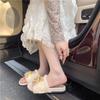 Niche Platform Slippers Women's Outer Wear 2025 New Mori Retro Style with Skirt Shoes French High-end One-word Drag