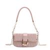 High-end Rhombic Chain Underarm Bag, Simple Western Style Small Square Bag for Women