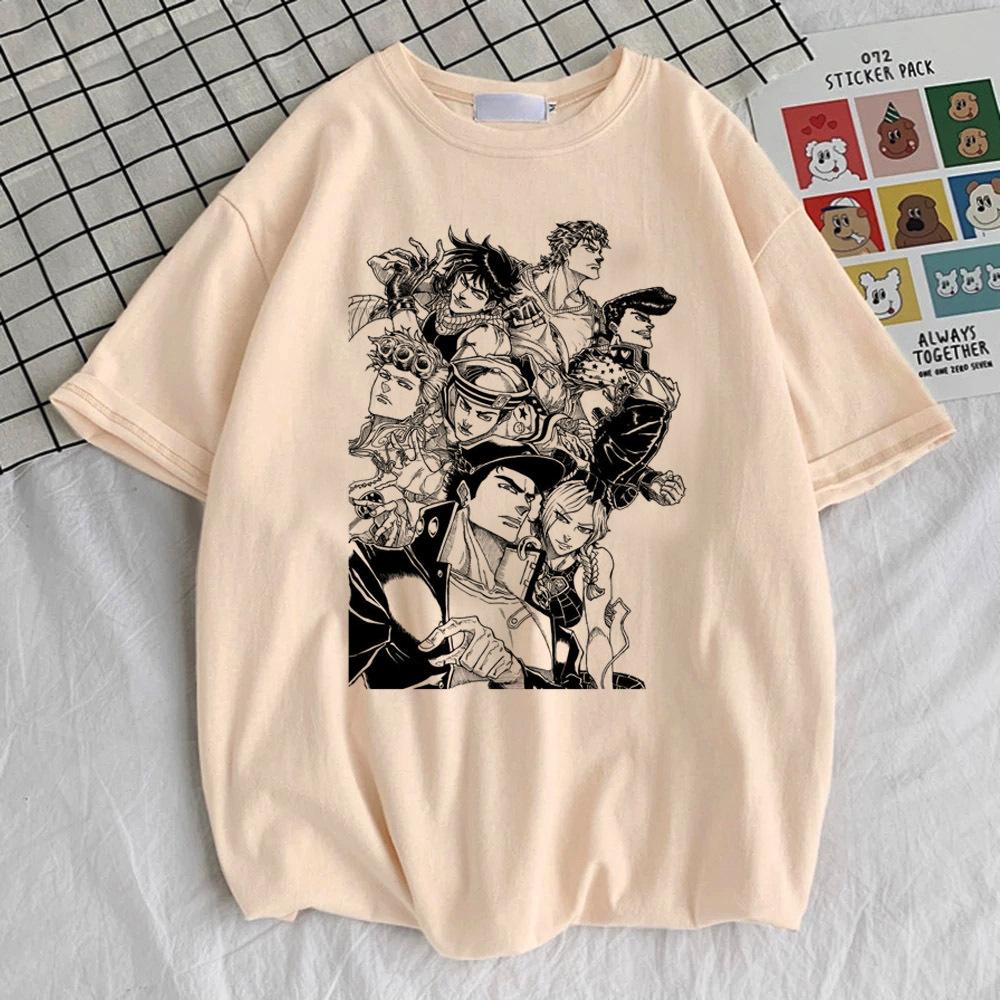 Jojo Bizarre Adventure Steel Ball Run t shirt teen Punk hip hop aesthetic Gothic Trendy top tees Digital Y2k Classic