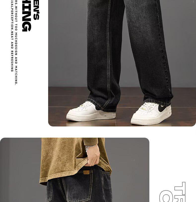 Men's 2025 Retro Loose Straight-Leg Wide Casual Jeans