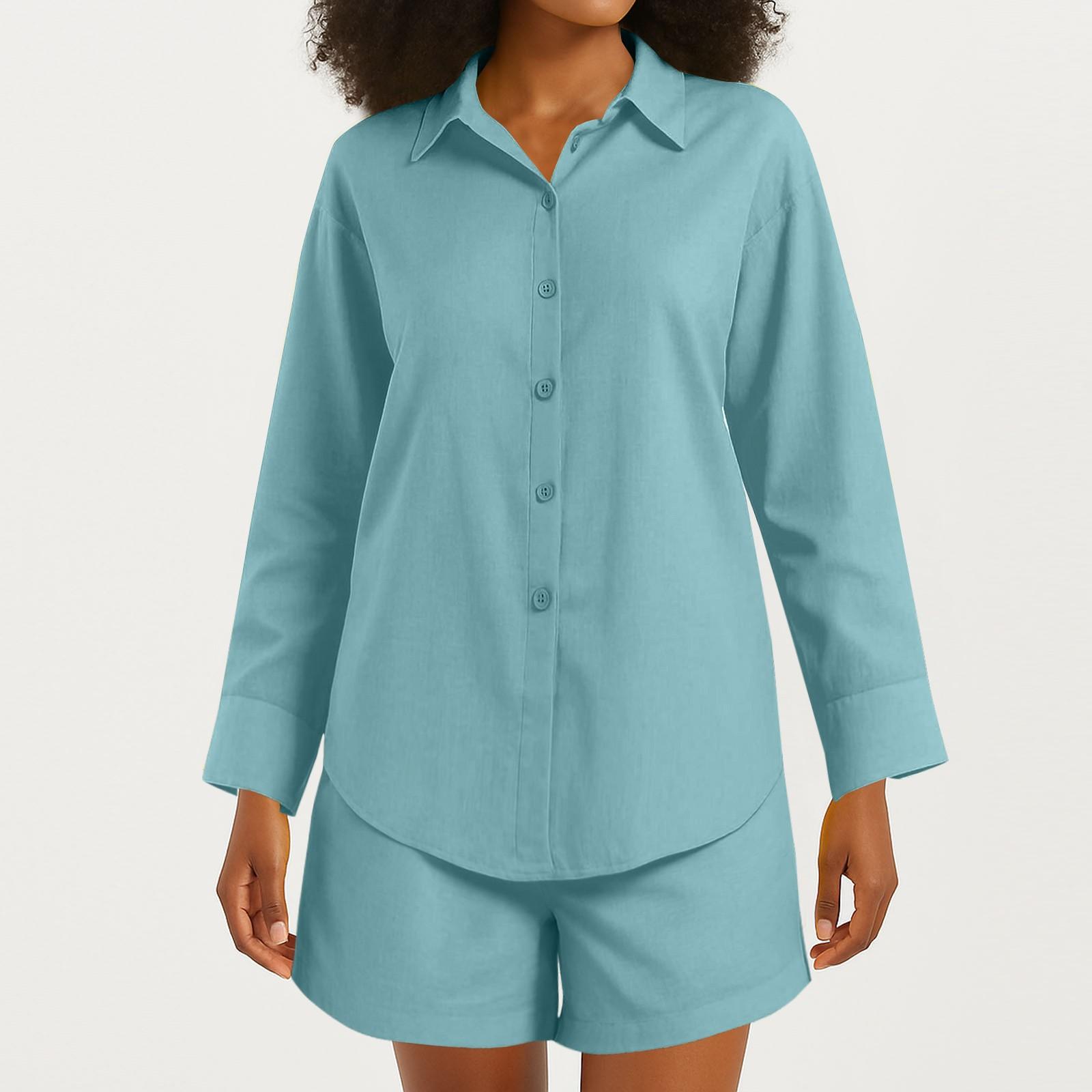 

Women s 2 Piece Outfits Sets Ruched Short Sleeve Tops Wide Leg Pants Tracksuit Sets S