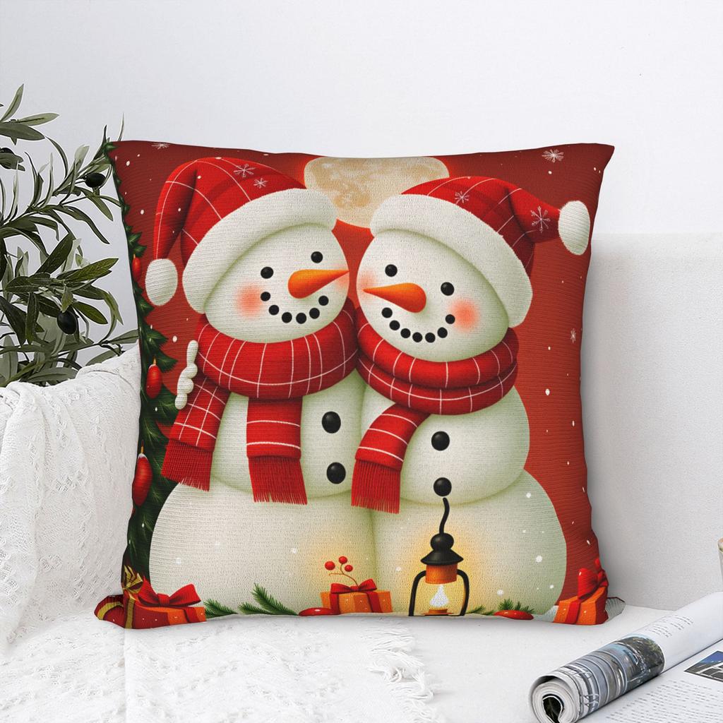 Christmas Santa Snowman Pillowcases  Funny Pillow Case For Couch Sofa Bedroom Design Pillow Cover