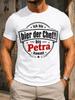 I Am The Boss Here Until Petra Comes Vintage Round Stars Ribbon Funny Gerunisex Boss Humor Unisex Unisex All Tshirt