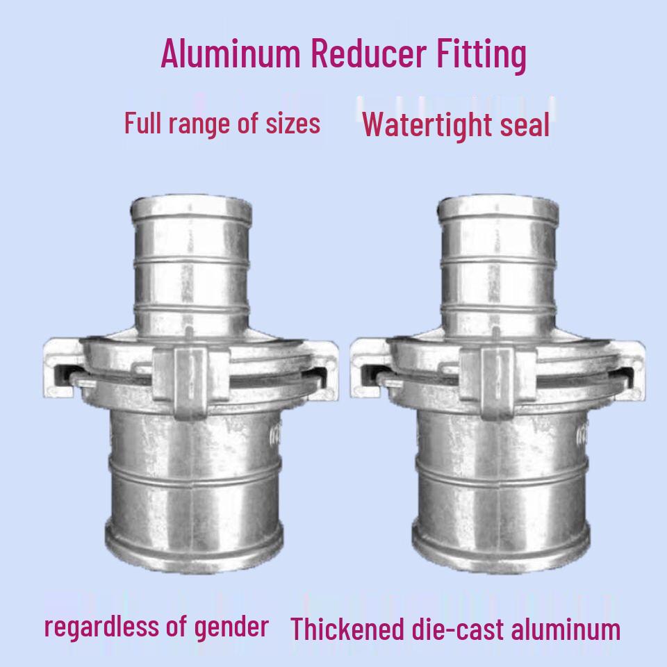 

Aluminum Swivel Reducing Connector for 2-2.5 Inch Water Hose in Agricultural Irrigation. 1.5 to 1.2 Inch Set with 2 Clamps
