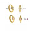 925 Sterling Silver Heart Zircon Huggie Hoop Earrings, Gold/Platinum Plated Cute Love Earring for Women, Fashion Hypoallergenic