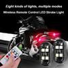 1/2/4/6pcs Wireless LED Strobe Light Car Decor Atmosphere Light 8 Color Rechargeable Led Lights Anti-Collision LED Warning Light