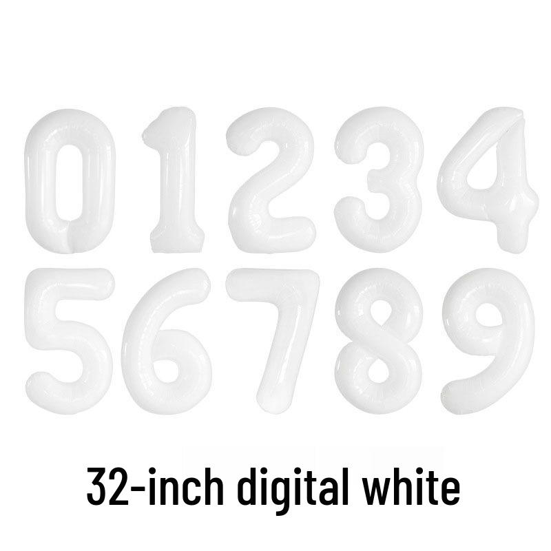 32-Inch Gold Number-Shaped Foil Balloons for Decorations