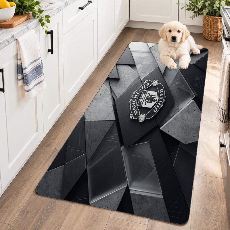 Flannel Kitchen Mat Manchester United Soft Area Rug Non Slip Floor Carpet Home Decoration