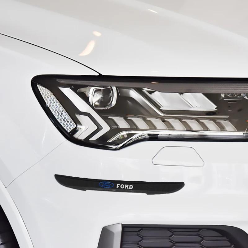 CUSH7 4PCS Bumper Anti-collision Strip Car Door Edge Anti-Scratch Protector Stickers For Ford Focus Mondeo Mustang Fiesta Kuga Escape