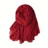Bohème Style Solid Color Scarf Lightweight Breathable Windproof Beach And Desert Travel Stole Sun Protection Cloak